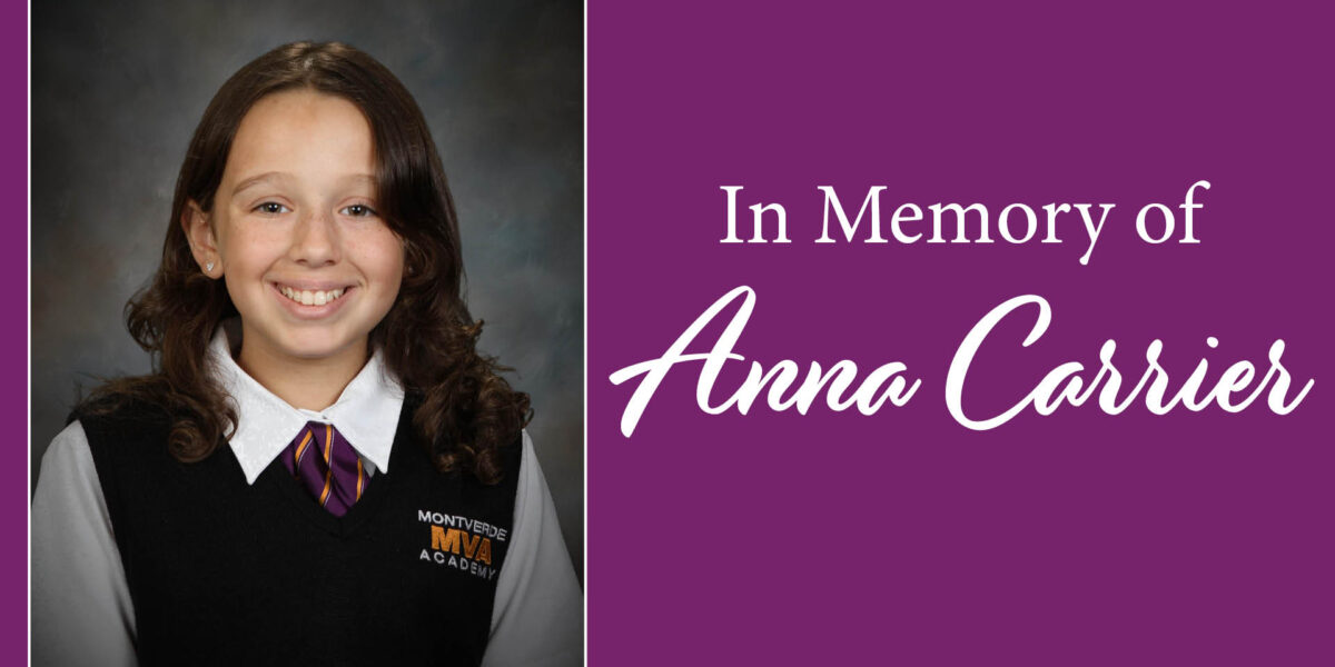 In Memory of Anna Carrier - Montverde Academy